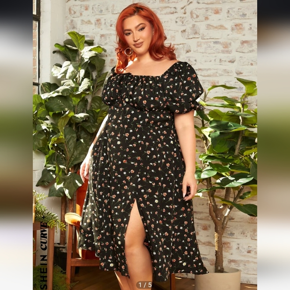 Black Flowery Dress